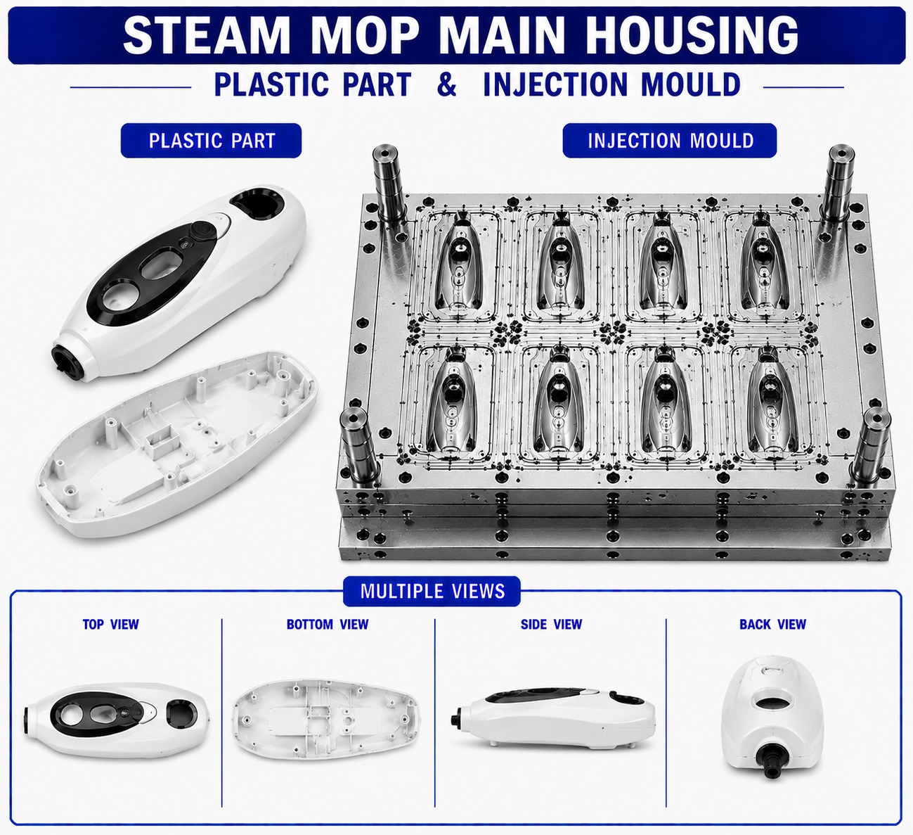 Steam Mop Plastic Main Housing Mould and Moulding Service